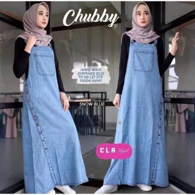 overall jeans muslimah