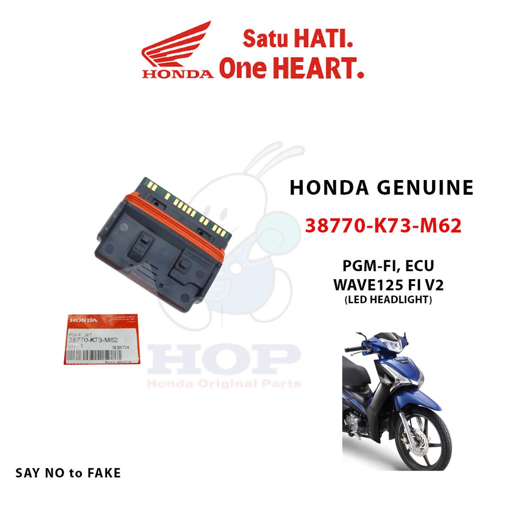 Honda Wave 125 FI V2 ECU PGM FI Unit Original 38770-K73-M62