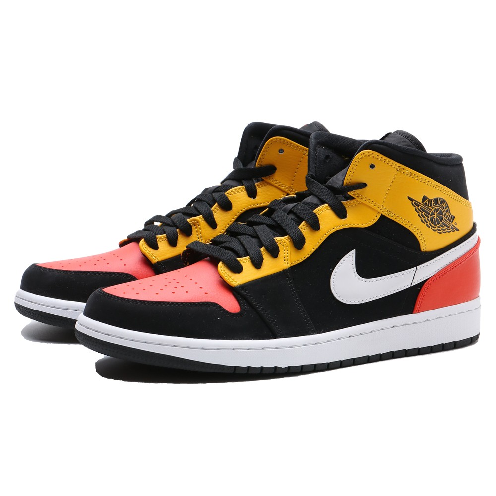 orange black yellow jordan 1