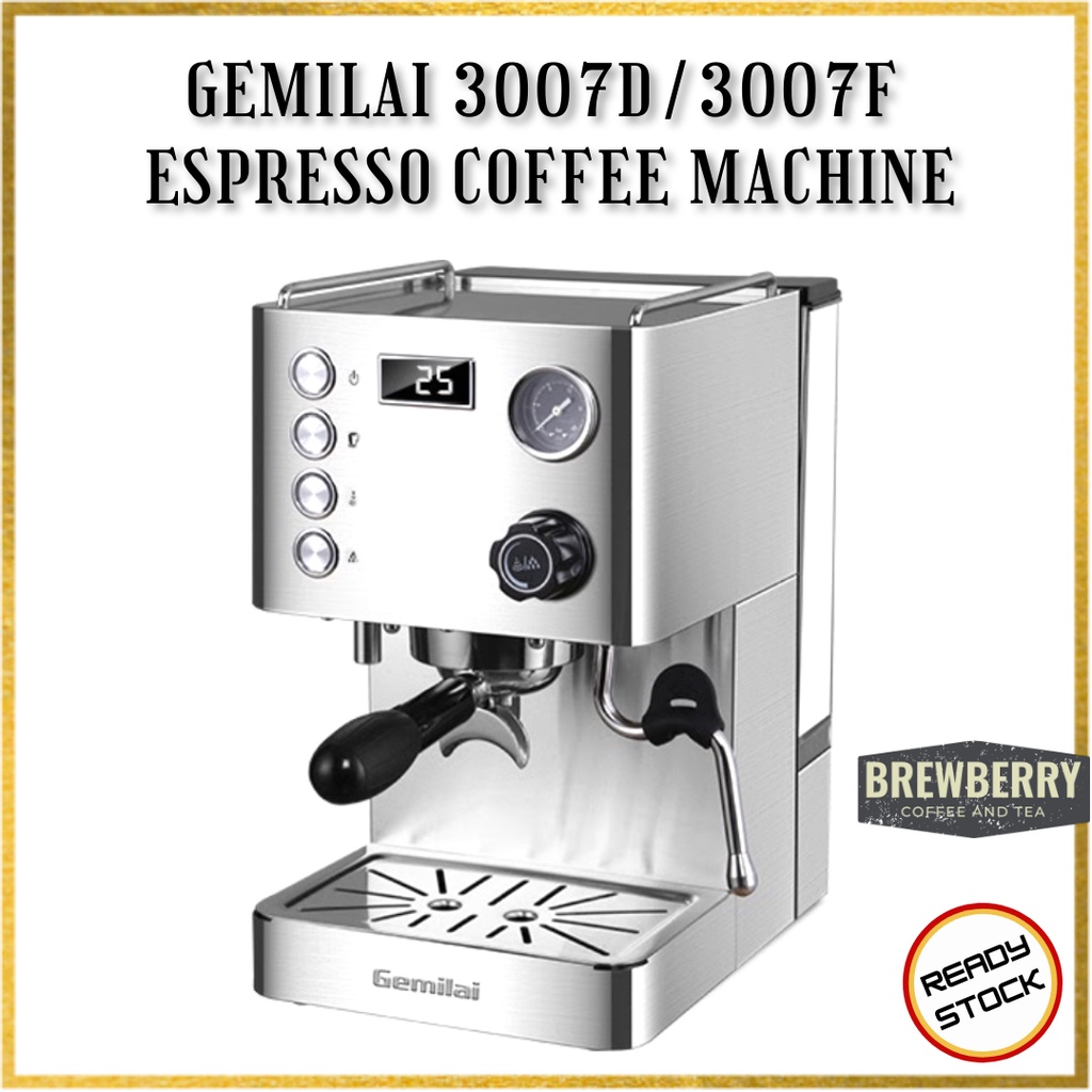 Coffee Espresso Machine GEMILAI 3007D/F Semi-automatic Espresso Coffee Machine 15Bar With Milk Frother Premium Package