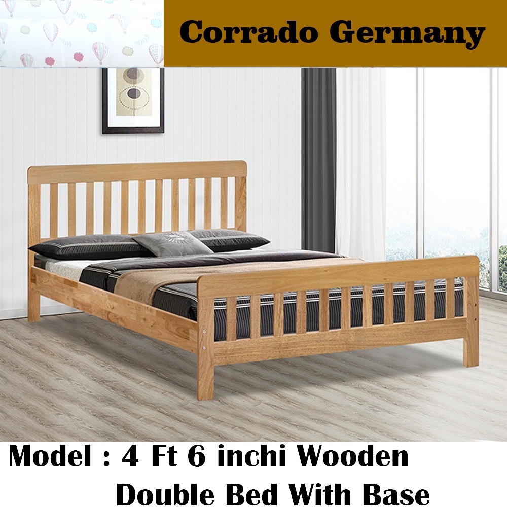 LOUISA SUPER SINGLE WOODEN BED B3 4ft 6 inchi /Super Single Bed Frame