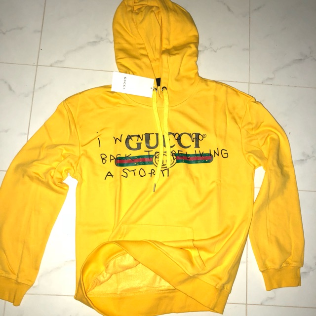 gucci hoodie yellow