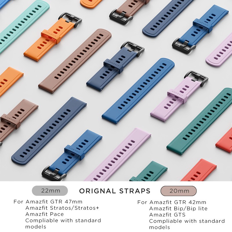 New Silicone Strap For Huami Amazfit Gts 2 2e Smart Watch Strap For Xiaomi Amazfit Bip S Bip U Pace Stratos Gtr Amazfit Smartwatch Shopee Malaysia