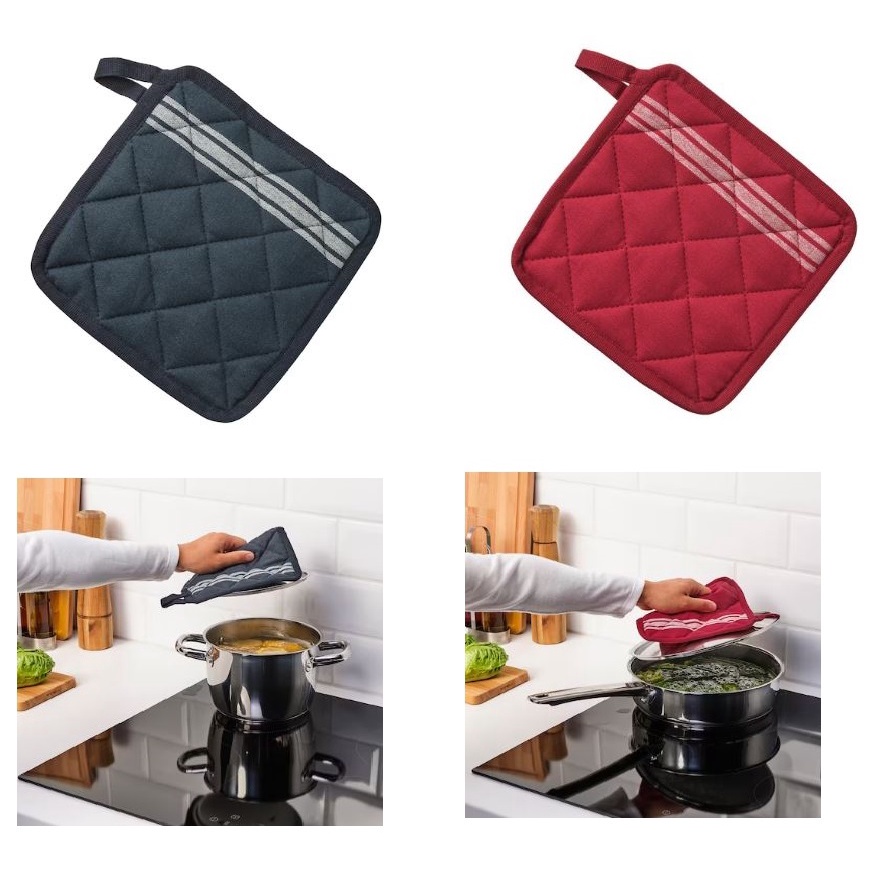 HILDEGUN Hot Pot holder , blue / red, / Oven Glove / Hot Handles Pot