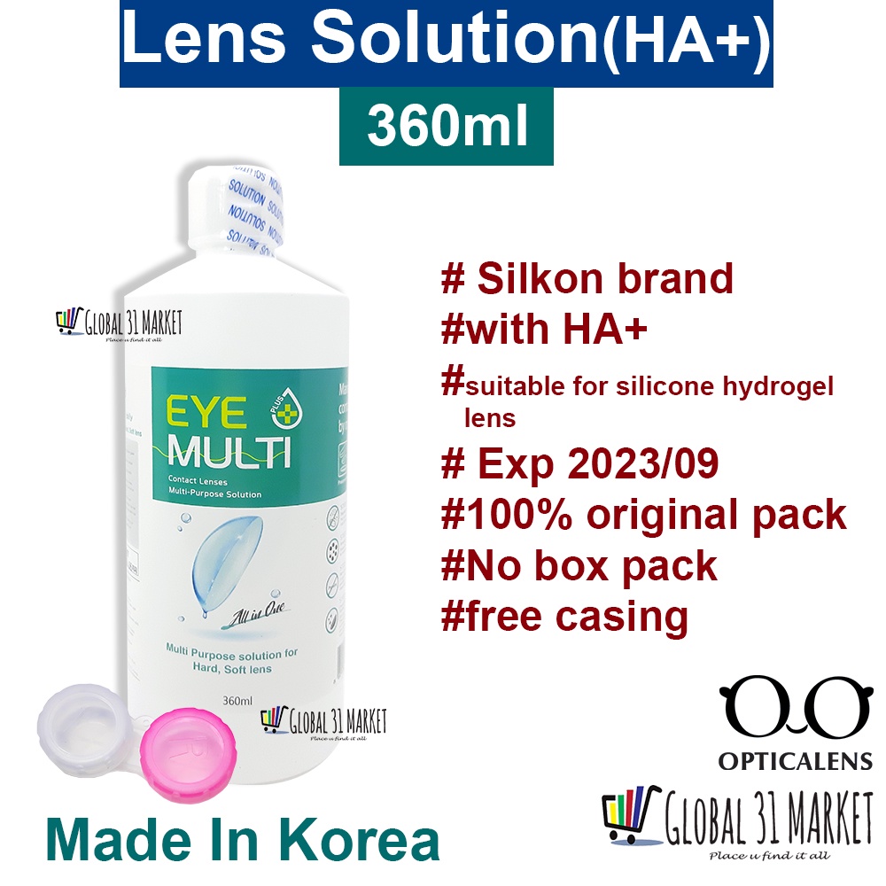 Silkon Eye Multi HA+ Multi Purpose Solution 360ml ( no box pack) Expired 2023/09 for soft