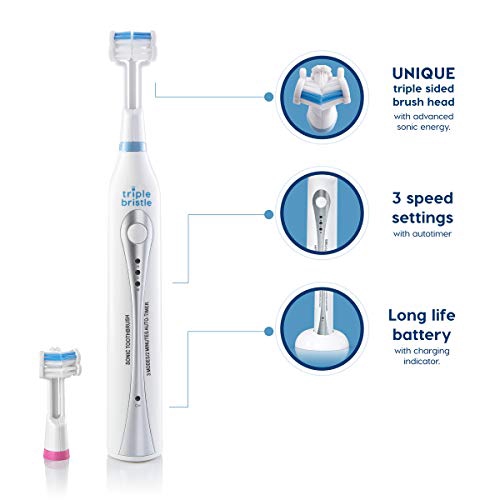 triple bristle sonic toothbrush