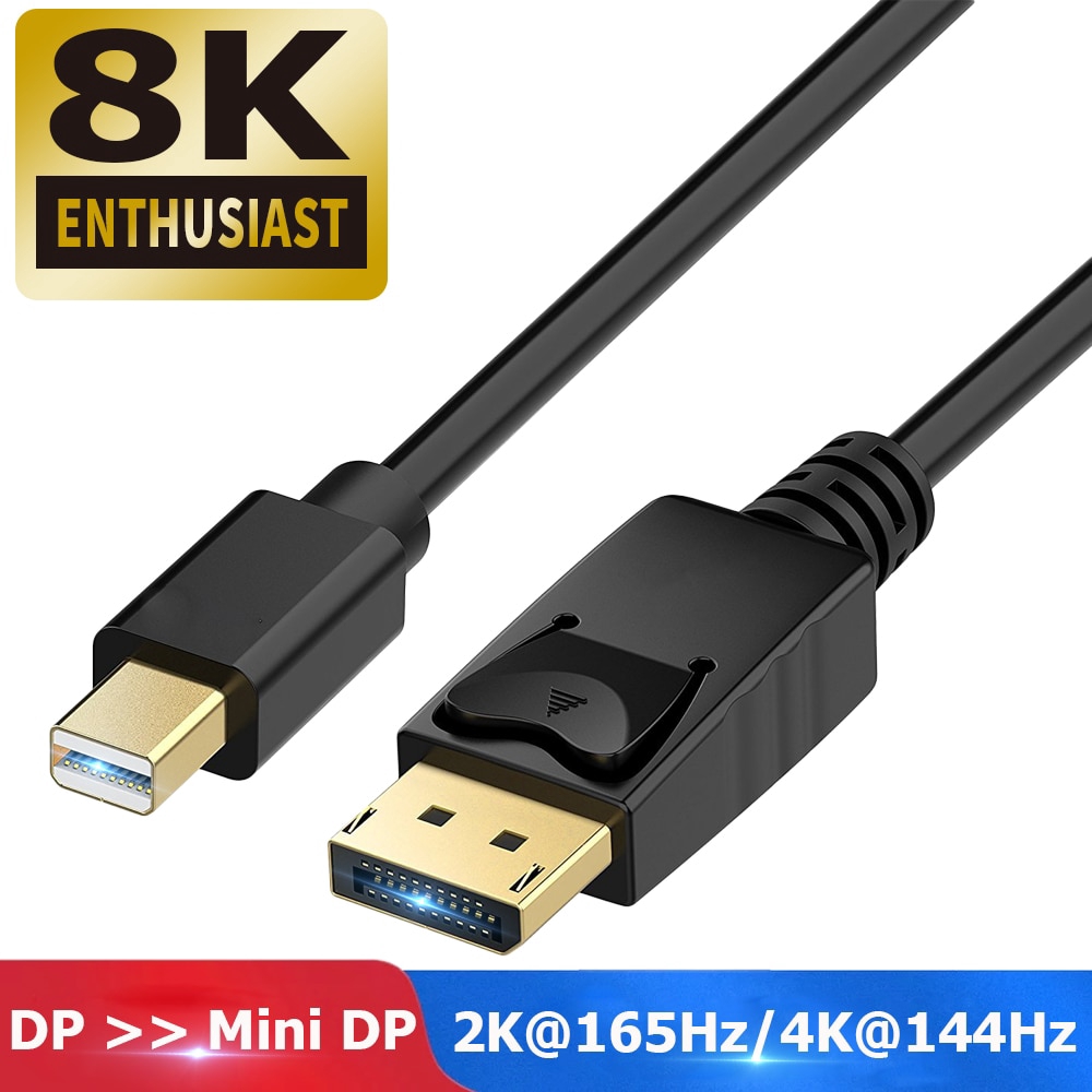 Sgalas 4k 144hz Mini Displayport Dp 1 4 Cable 2k 165hz Dp 1 4 Thunderbolt Adapter Dp To Mini Dp Pc Converter For Macbook Pro Air Shopee Malaysia