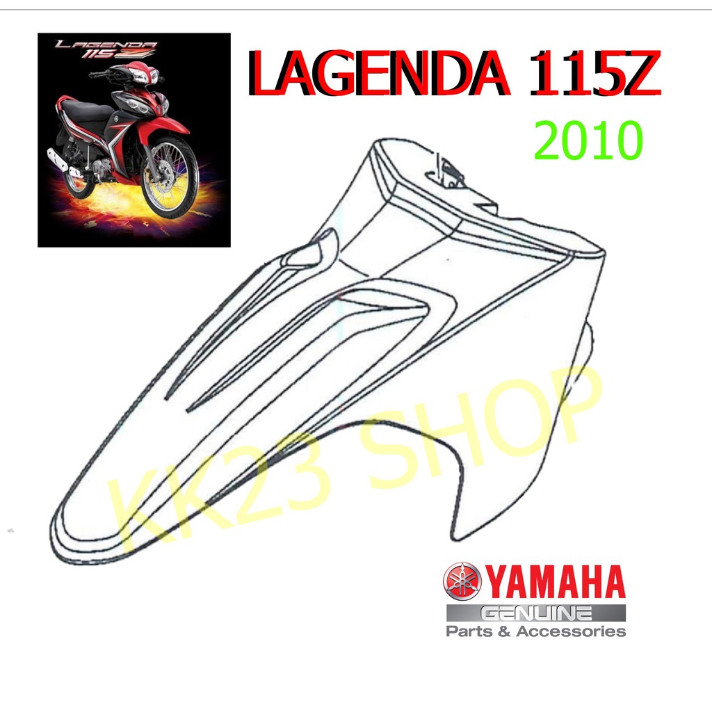 YAMAHA LAGENDA 115Z (2010) FENDER FRONT/MUDGUARD GENUINE ...