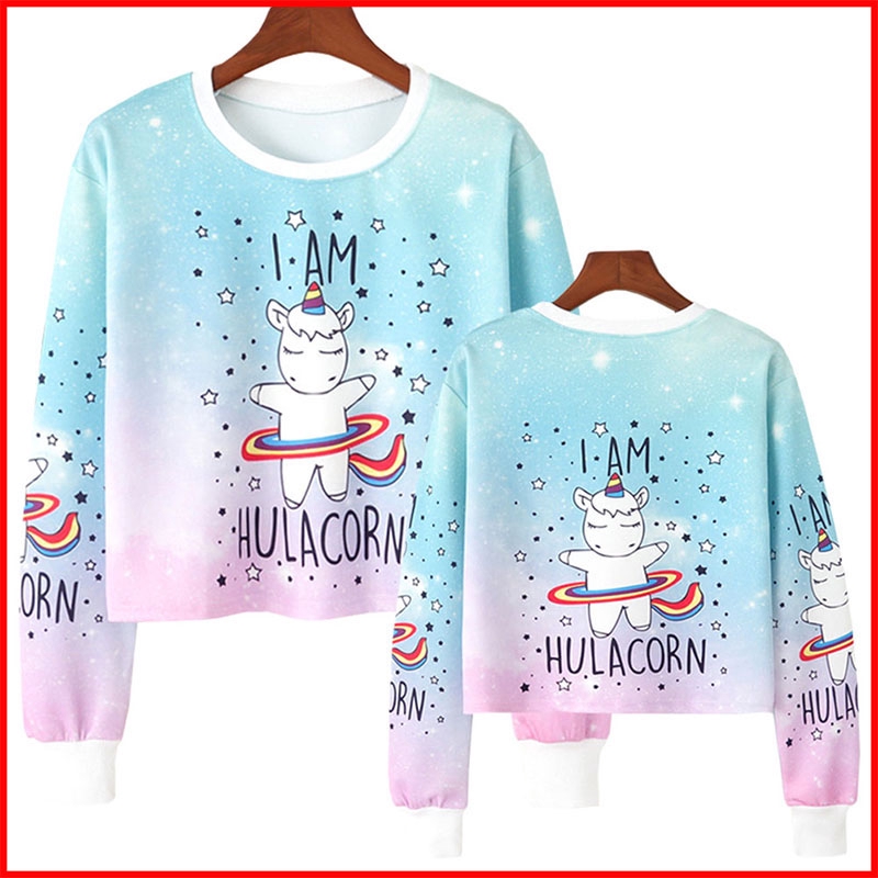 sweater crop unicorn