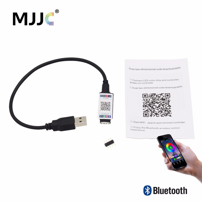 Mini Bluetooth LED Wireless App Phone Controller for RGB LED Strip Light 12V 24V 