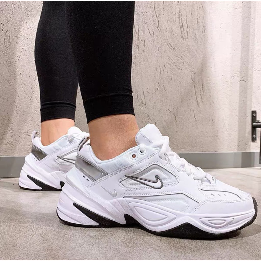nike m2k tekno white silver