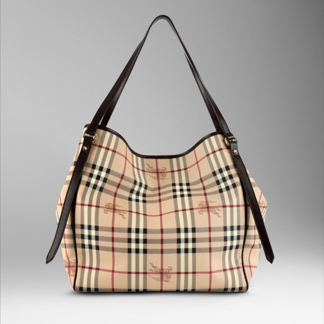 Burberry Haymarket Tote Bag | Shopee 