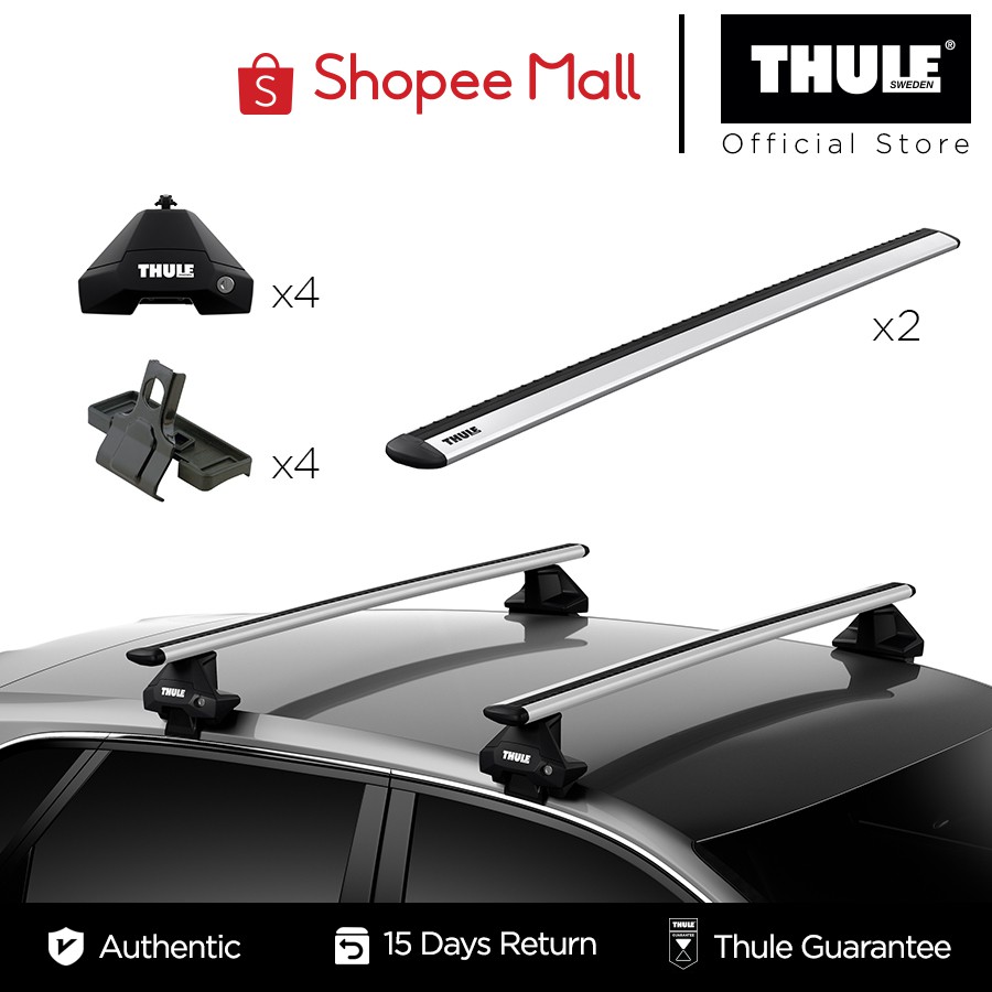 Thule 754 Rapid System Roof Rack Foot Pack for Cars with Normal Roof 
