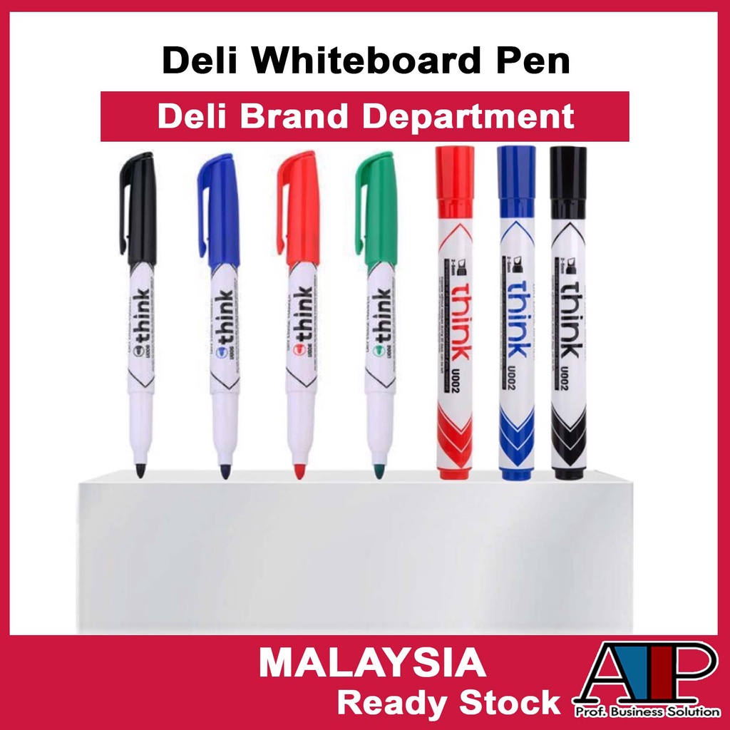 Deli Dry Erase Marker Bullet tip WhiteBoard Pen Easy To Erase With No