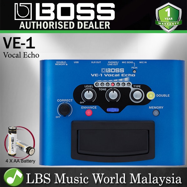 Boss Ve 1 Vocal Echo Pedal Processor Usb Audio Out With Microphone Cable Ve1 Ve 1 Shopee Malaysia