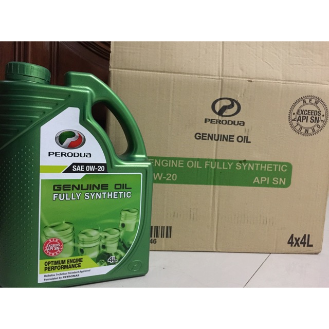 Genuine perodua 0w/20 engine oil 4L  Shopee Malaysia