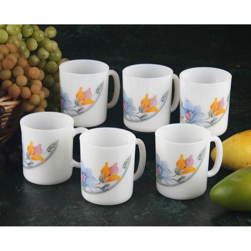 6 PC OPAL GLASS COFFEE MUG SET SE12061AD Shopee Malaysia