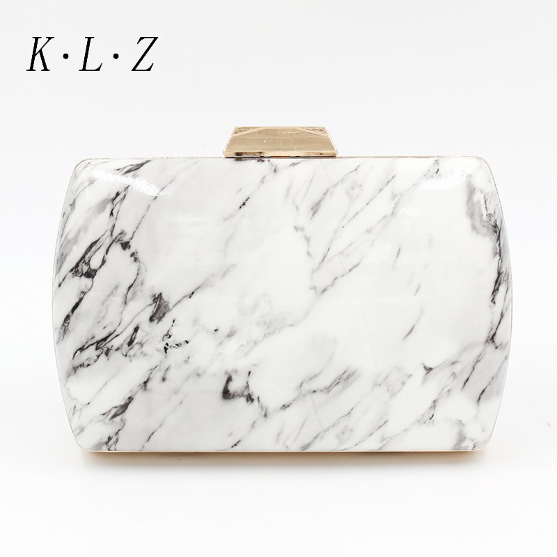 marble clutch bag