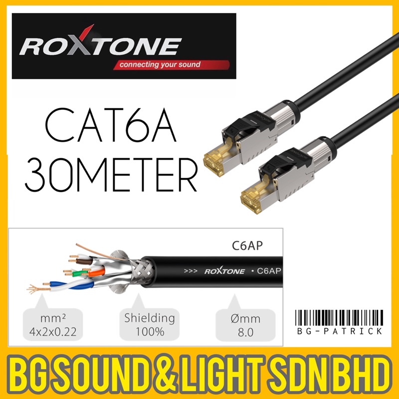 ROXTONE CAT6 30Meter Superior highly cost-performance ratio CAT6A data cable