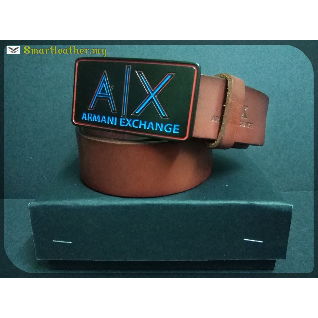 Vintage Belt Armani Exchange Buckle 100% Cow Leather Genuine Leather / Tali  Pinggang Kulit Lembu Asli Armani | Shopee Malaysia
