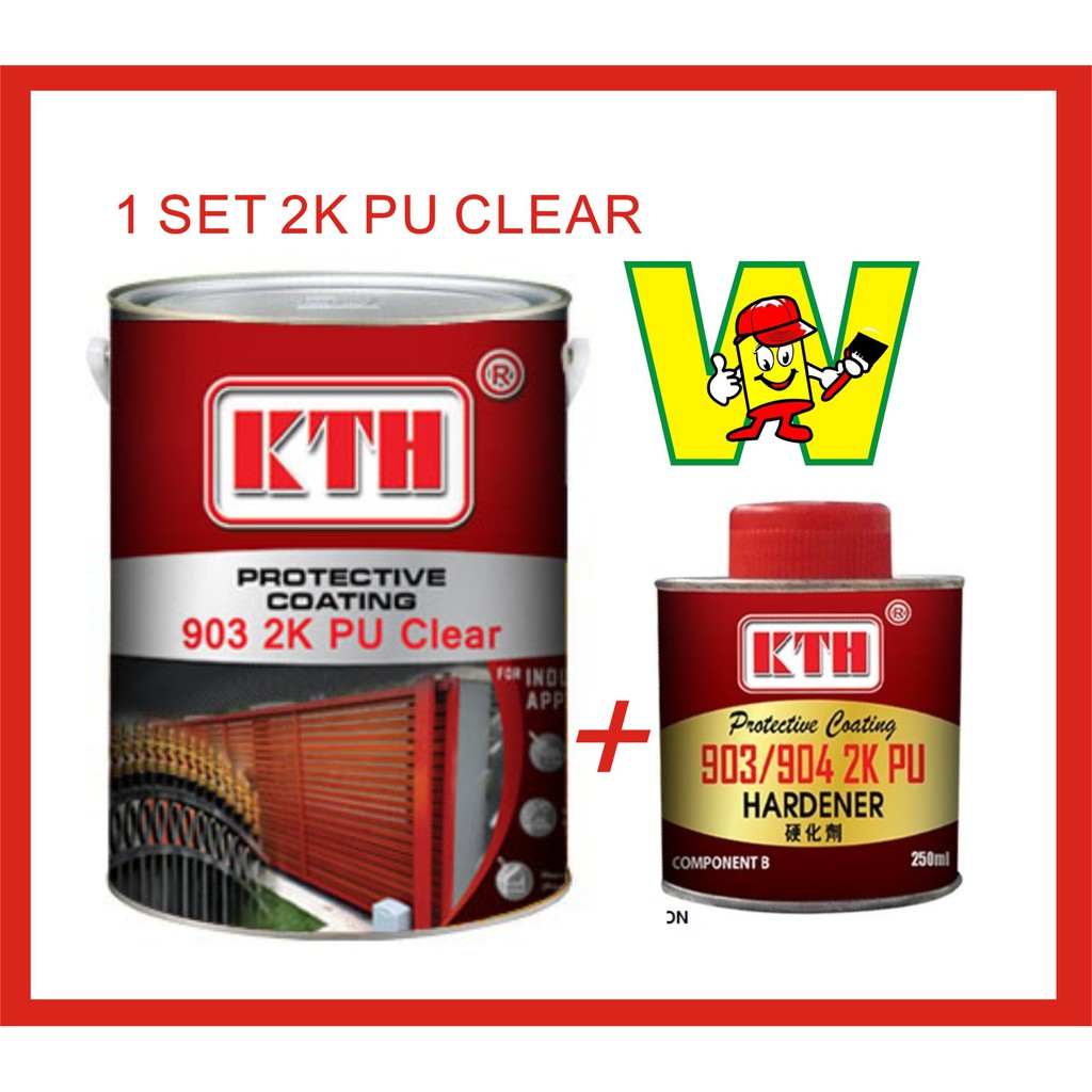 2K PU CLEAR ( 1L & 5L ) KTH PAINT / EPOXY PAINT / 903 / 2K PU CLEAR ( 4