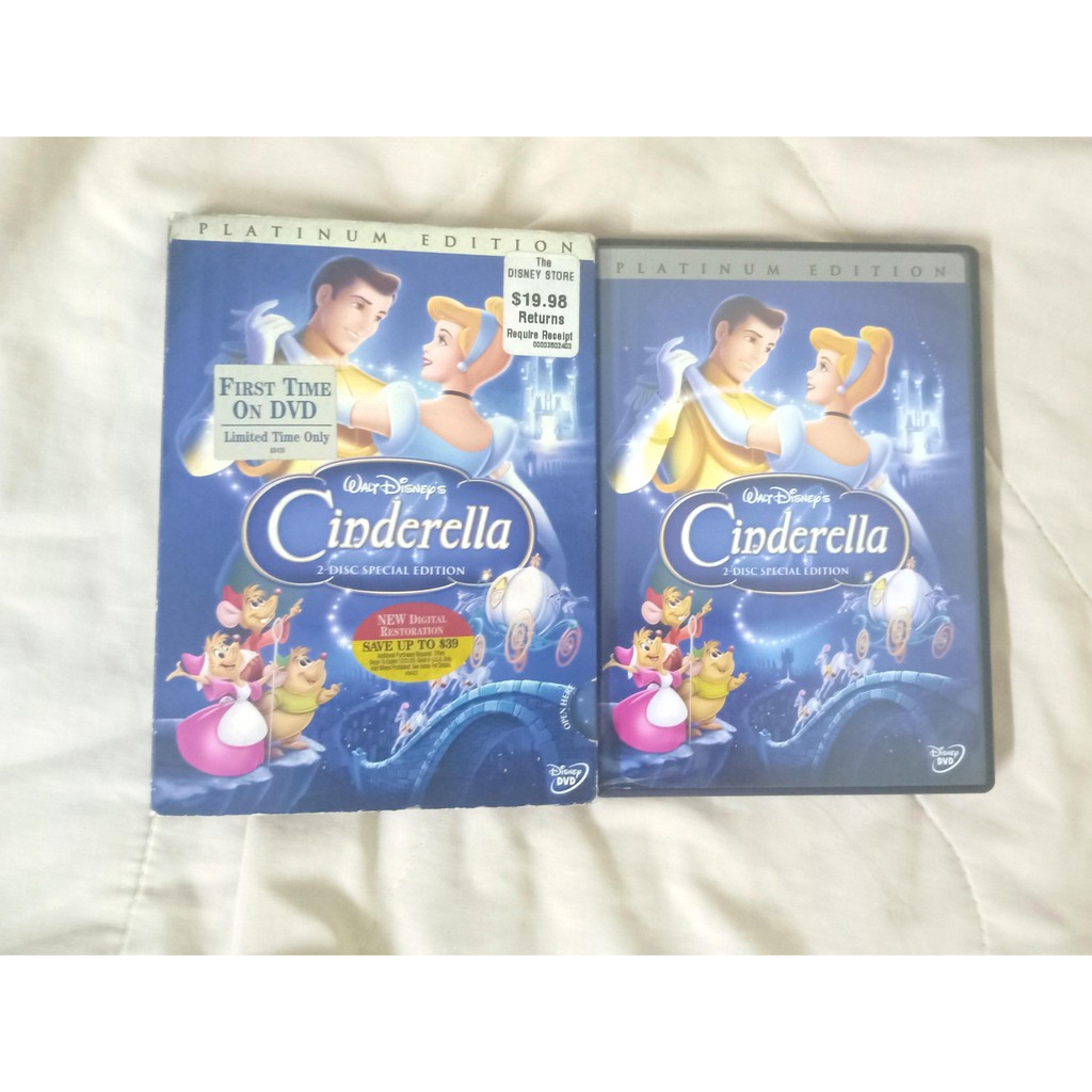 Disney Princess Cinderella Platinum Edition Dvd Retro Collection Two Disc Special Edition Shopee Malaysia