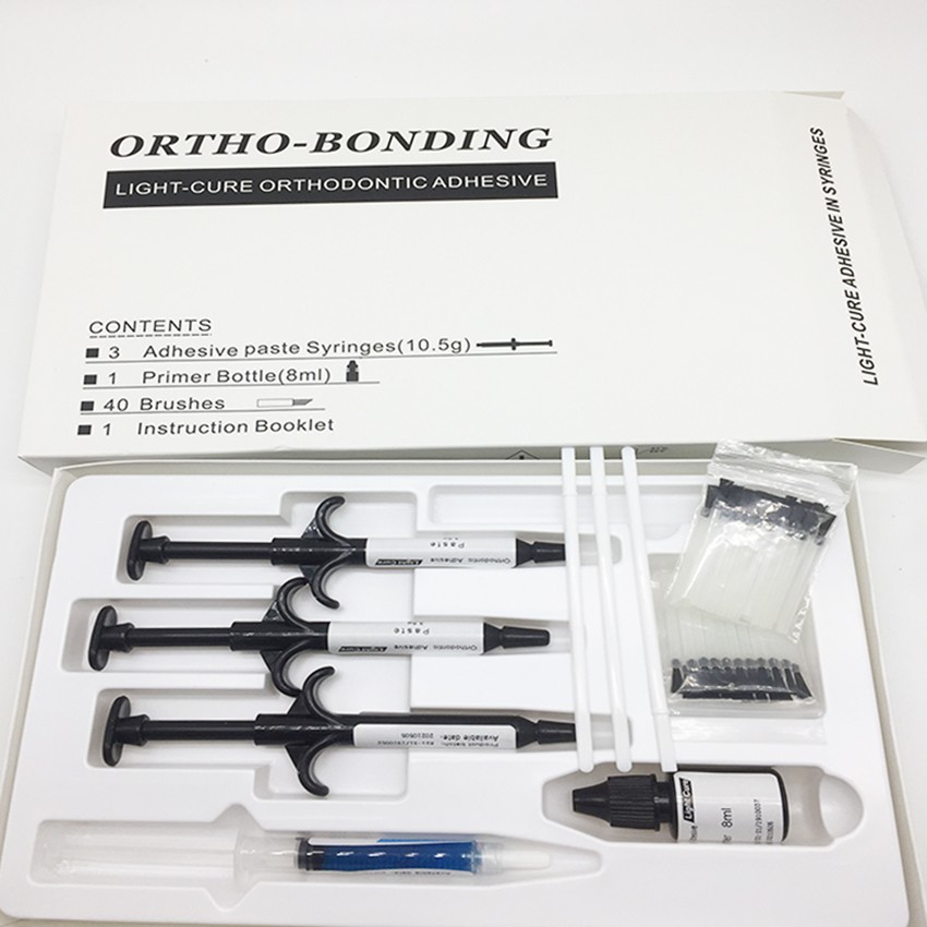 Orthodontic Bonding System Metal Bracket Light Cure Adhesive Kit
