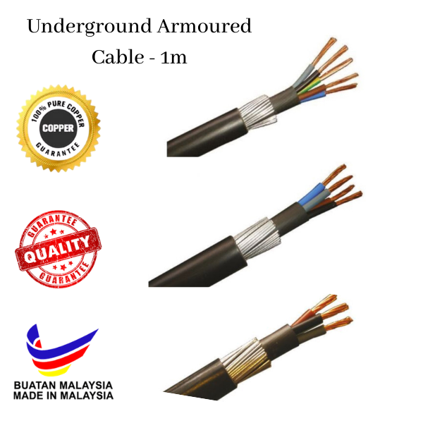 Loose Cut 2 5mm X 2c 3c Armoured Cable Underground Cable 100 Pure Copper Shopee Malaysia