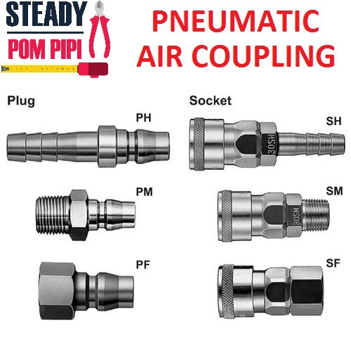 PNEUMATIC AIR COUPLING / AIR QUICK COUPLER / PLUG SOCKET CONNECTOR / PF