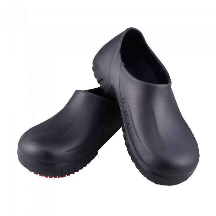 black kitchen clogs
