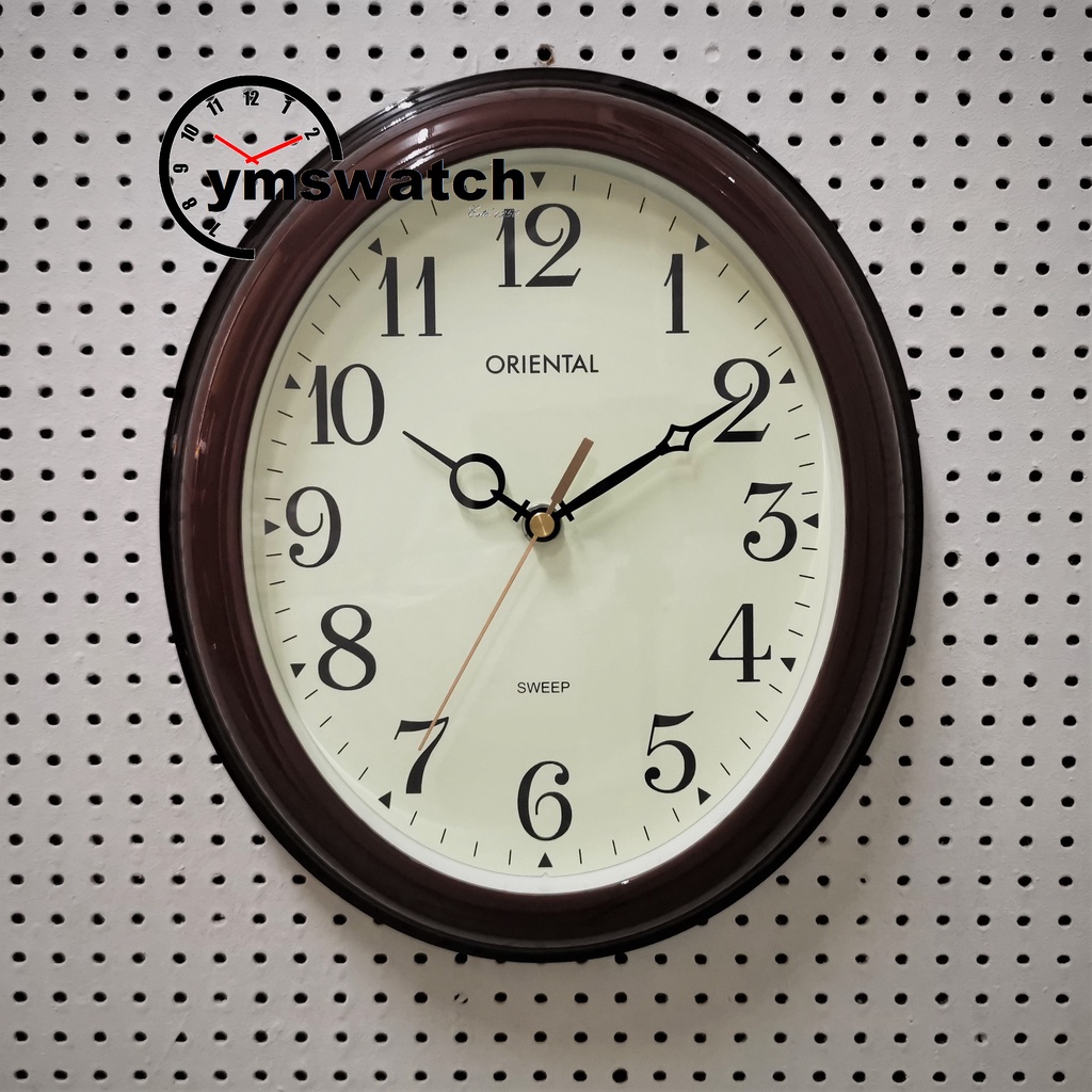 Oriental Wall Clock OTC004 Oval Shape Sweep Second Wall Clock