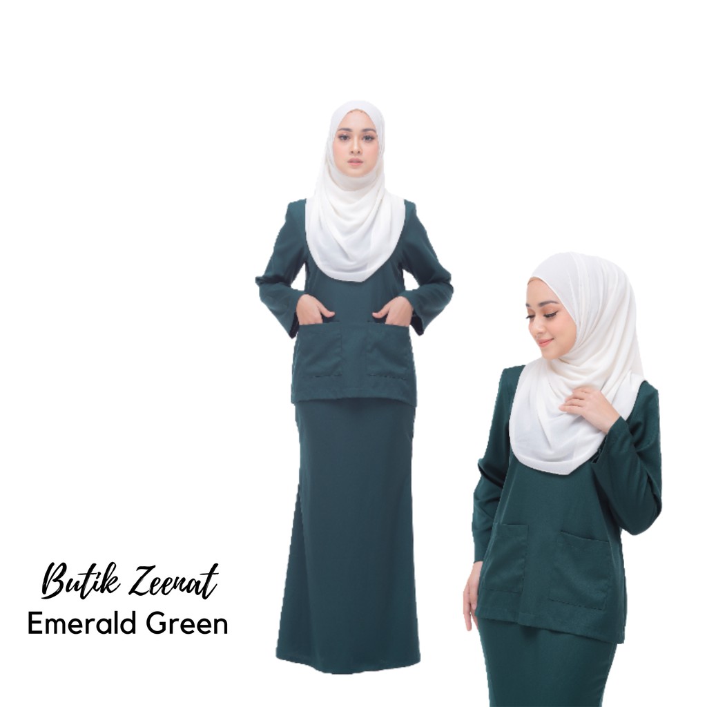 Buy BAJU KURUNG KEDAH BERPOKET MODEN MINI KURUNG BAJU RAYA PLAIN 