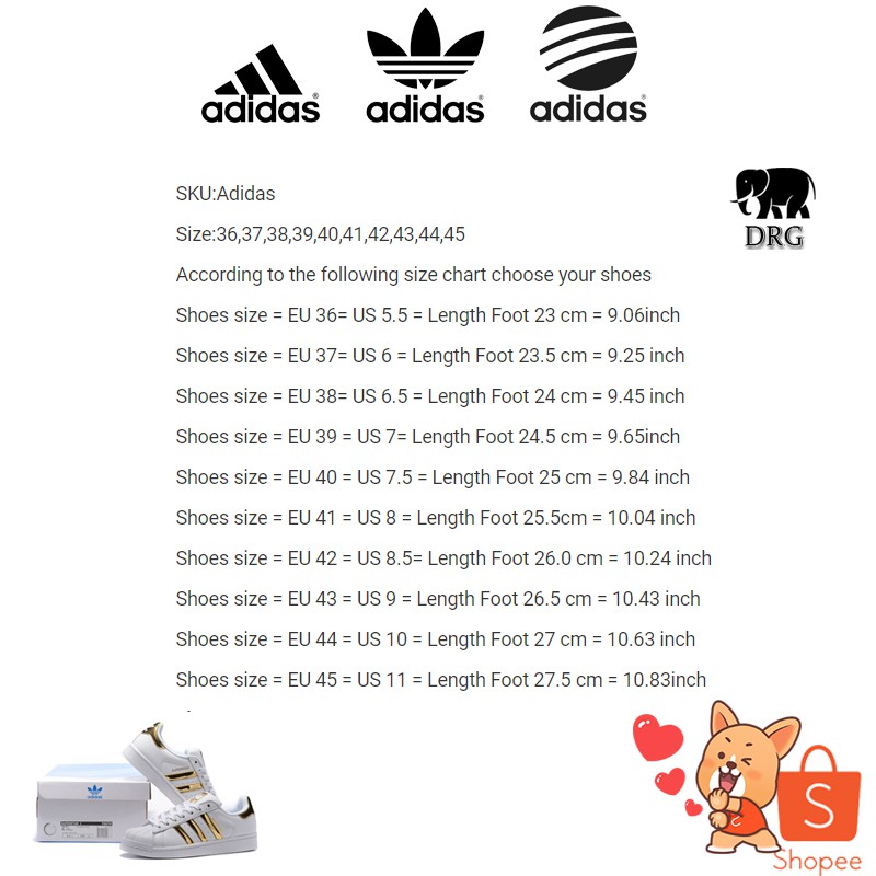 us size to eu adidas