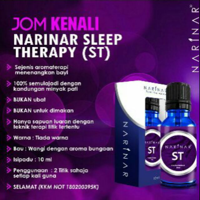 Sleep Therapy Narinar 10ml Solusi Anak Tidur Lena Shopee Malaysia