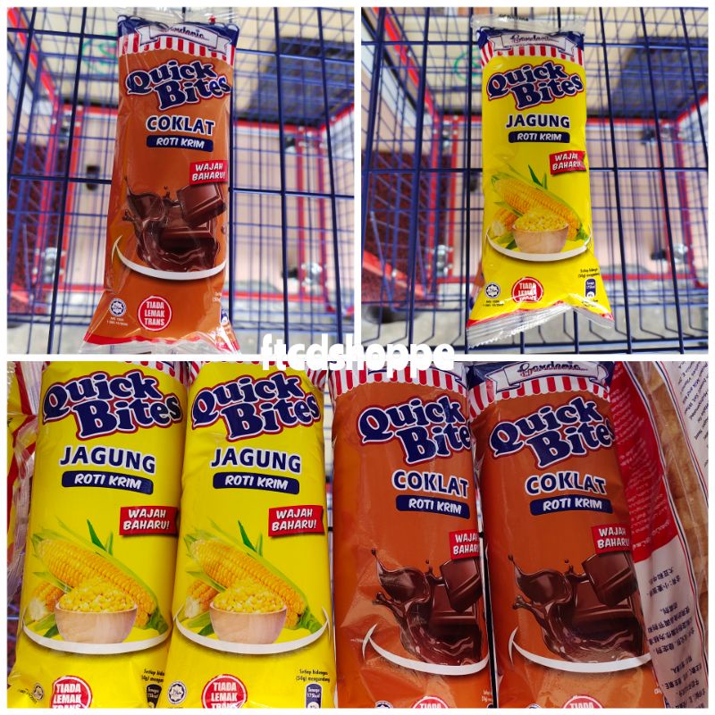 GARDENIA QUICK BITES ROTI KRIM ( COKLAT & JAGUNG ) - NEW PACKAGING