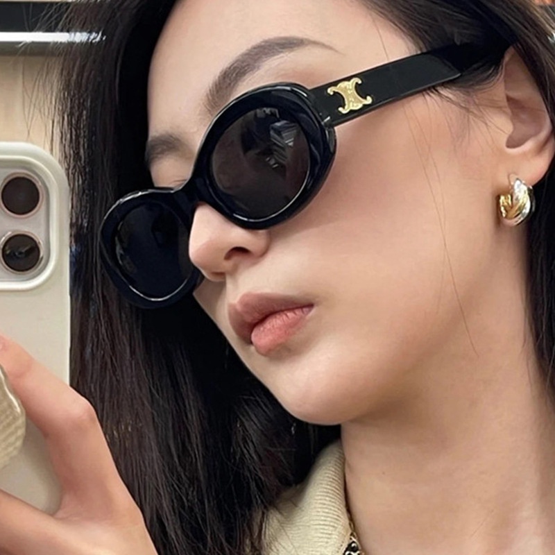 Vintage Round Sunglasses Women Luxury Brand Designer Sunglasses Women High Quality Oval Glasses