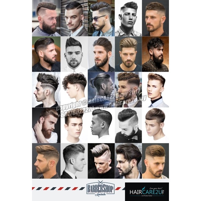 European Western Style Men Hair Barber Poster Shopee Malaysia