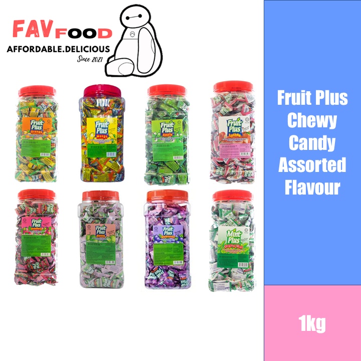 Halal Gula Gula Fruit Plus Mint Plus Assorted Flavour 1kg 350pcs Ready Stock Shopee 6362