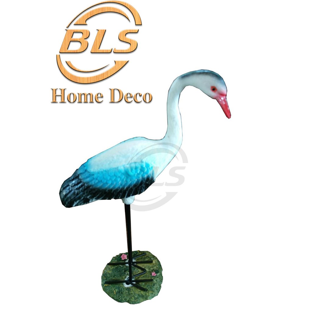 Polyresin Stork Bird S Blue White Burung Bangau Shopee Malaysia