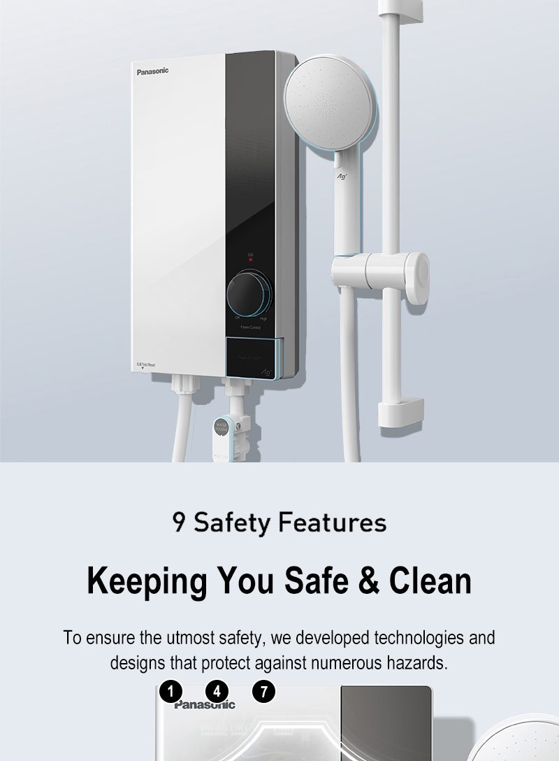 Panasonic Non Jet Pump U Series Water Heater DH3US1MW Instant Water