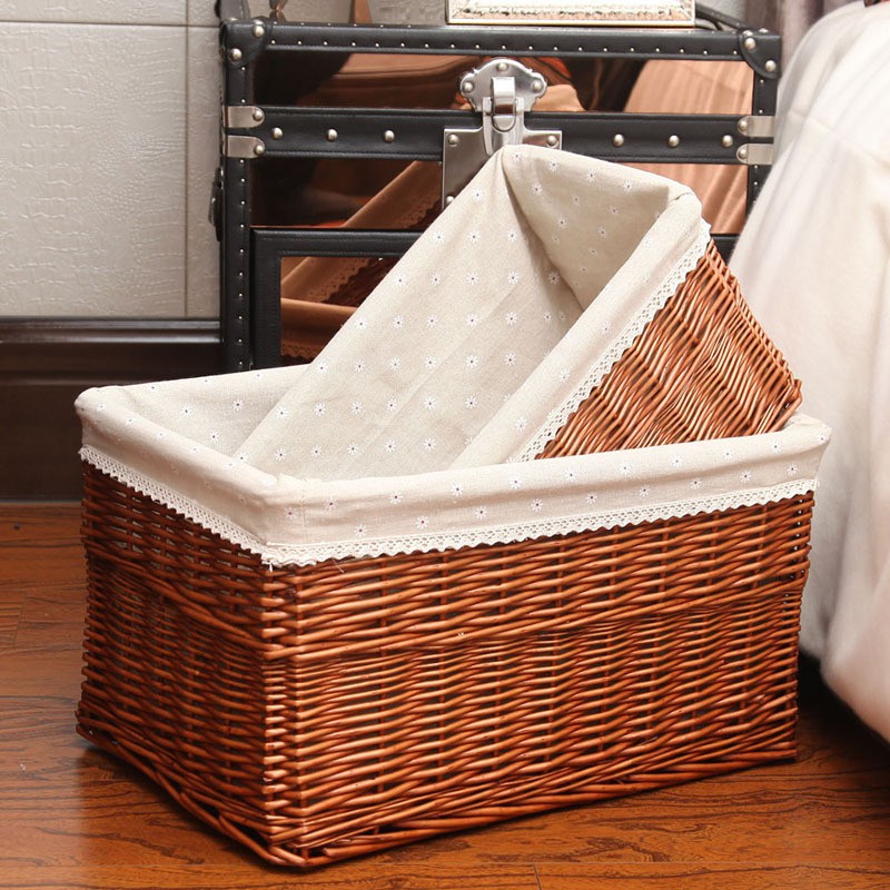 Yq Wicker Storage Basket Rattan Storage Basket Dirty Clothes