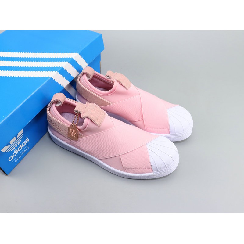 adidas pink slip on shoes