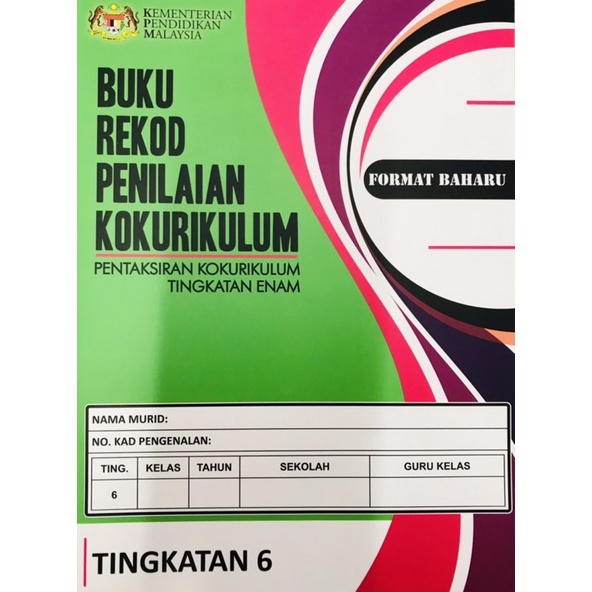 Buy Buku Rekod Penilaian Kokurikulum Tingkatan 6  SeeTracker Malaysia