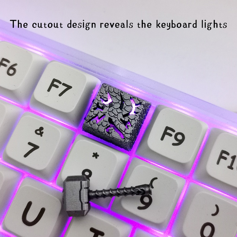 Thor's Hammer Keycap Resin Material Mechanical Keyboard Dedicated Light