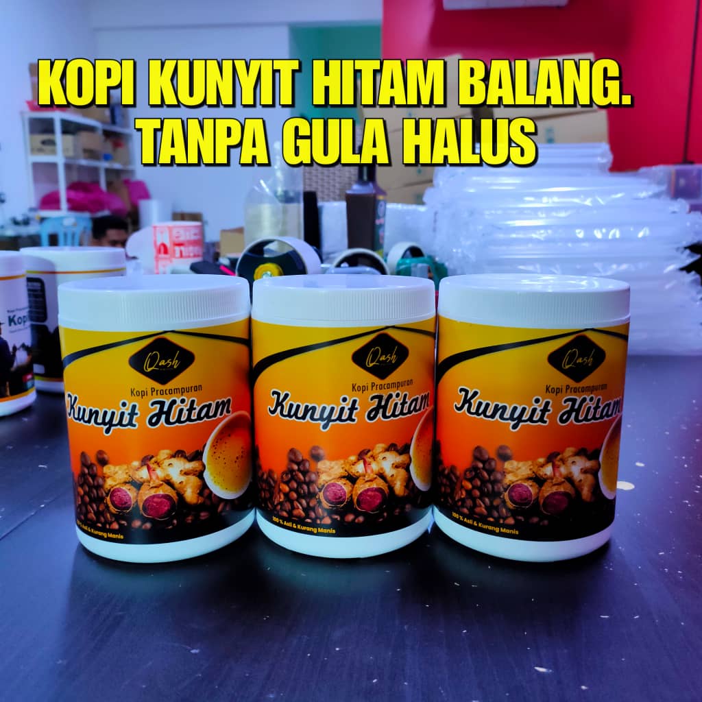 Kopi Kunyit Hitam Balang Tanpa Gula Halus - Pilihan Sihat, Nikmat Berpanjangan!
