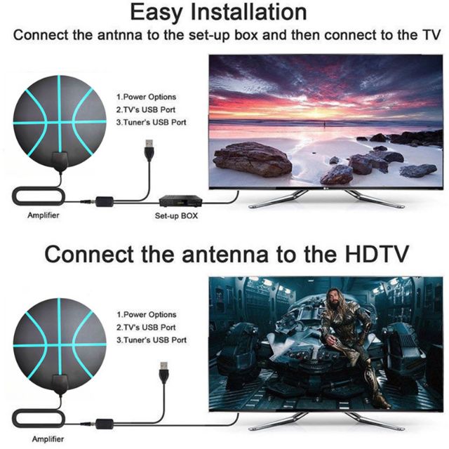 Digital Antenna HDTV Carbon Fiber Indoor TV Antenna for DVB-T Freeview 4K  1080P with Super Signal Amplifier - Walmart.com - Walmart.com