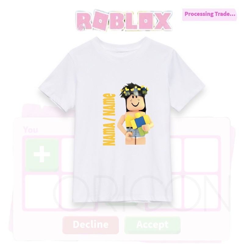 Roblox Tshirt Game Tee Cotton Girl Cute T Shirt Roblox Gfx Aesthetic Girlfriend Character Lego Doll Print Name Free Shopee Malaysia - free roblox clothing girl