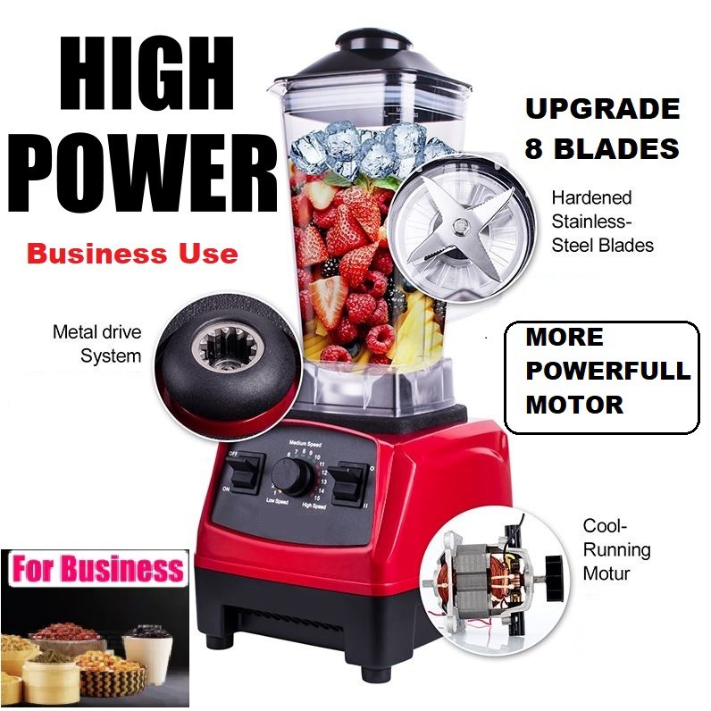 Ice Blender 2l Mixer Juicer High Power Food Processor Ice Smoothie Fruit Electric Blender Juice Maker (Ready Stock)