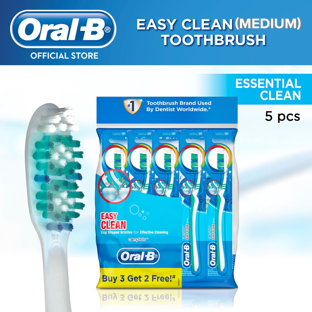 Oral B Complete Easy Clean Toothbrush Buy 3 Get 2 Free - Soft Oral B Complete Easy Clean Toothbrush Buy 3 Get 2 Free - Soft