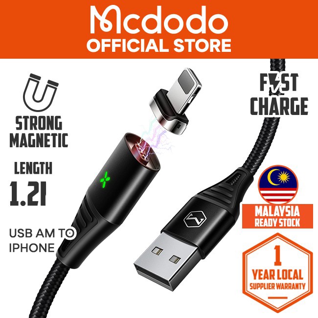 Mcdodo Storm Series 3A Data Cable Compatible For iPhone (1.2M